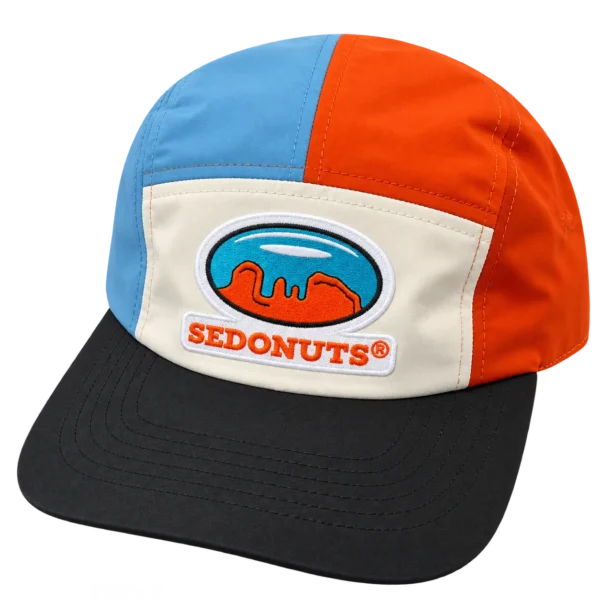 Hat Multi Color Nylon Camper (Blue & Orange)
