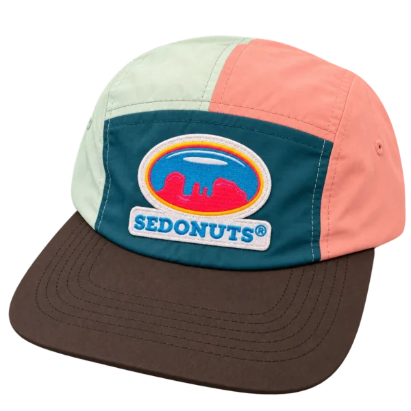 Hat Multi Color Nylon Camper Hat (White & Pink)