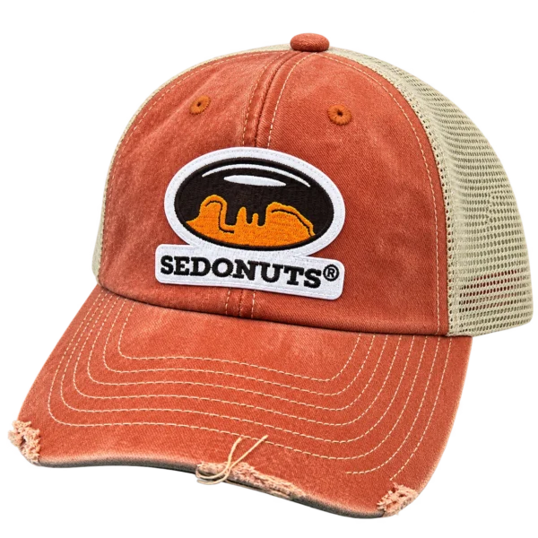 Vintage Distressed Trucker Hat (Orange)