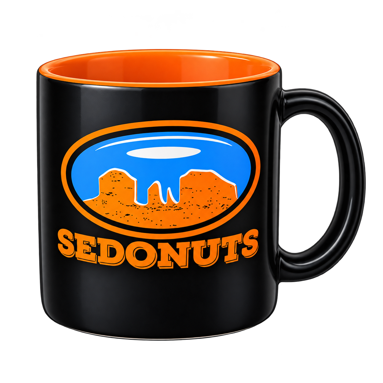 Black Mug with Sedonuts