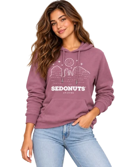 Hoodie Mauve Line