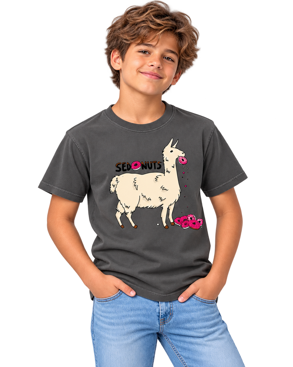 Sedonuts Llama Charcoal T-Shirt