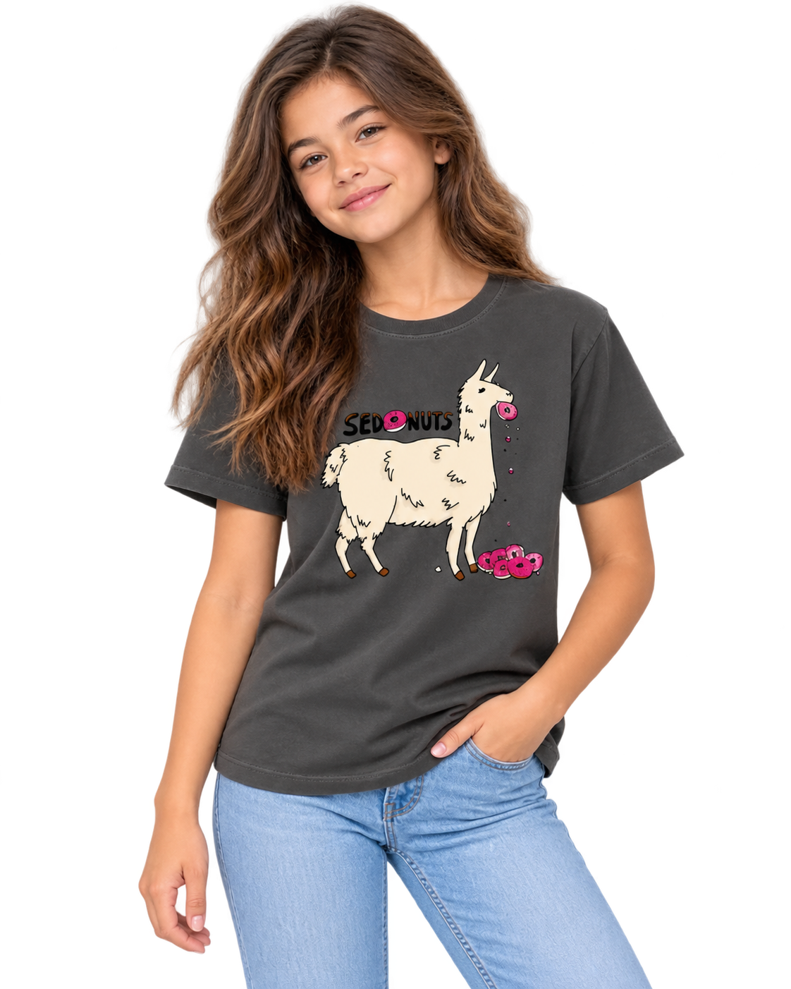 Sedonuts Llama Charcoal T-Shirt