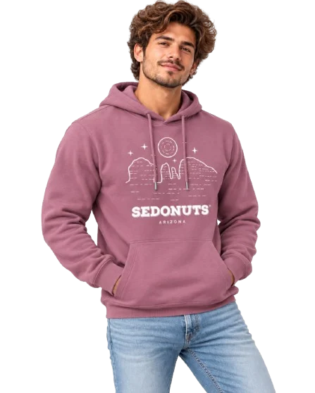 Hoodie Mauve Line